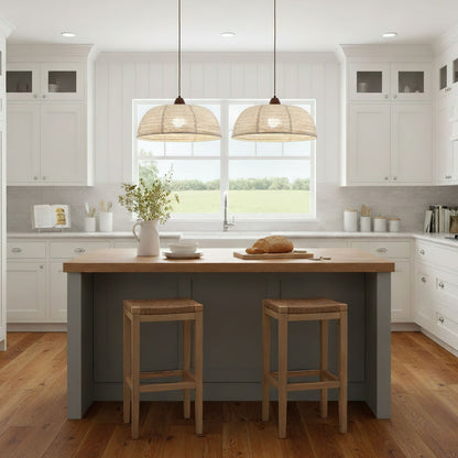 Woven Bell Pendant Light