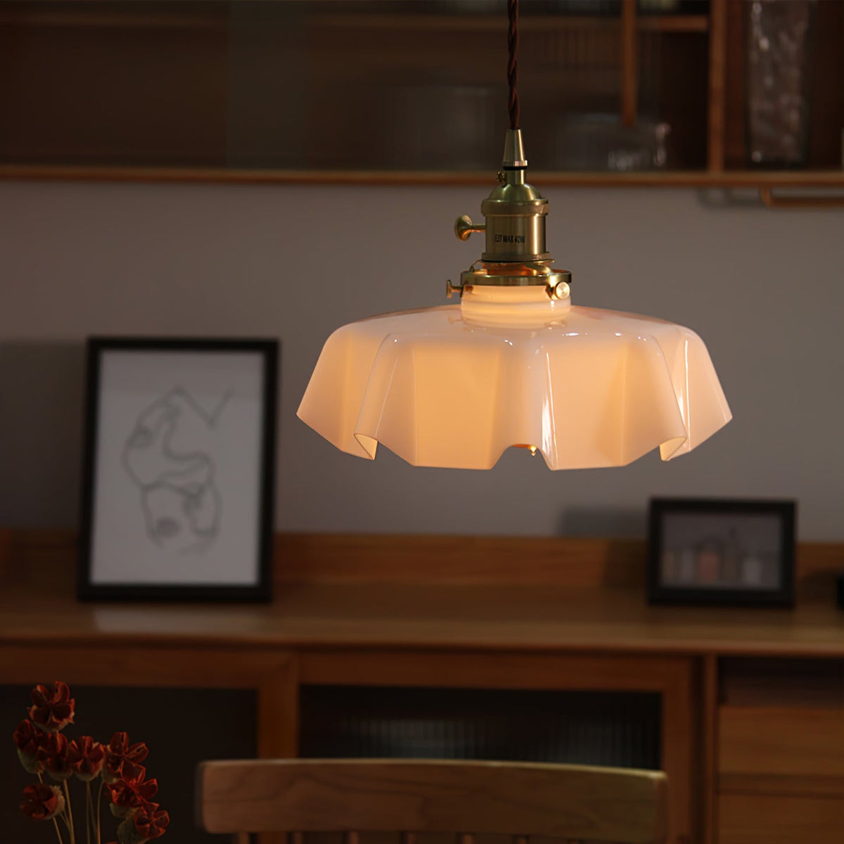 Scallop Swag Pendant Light