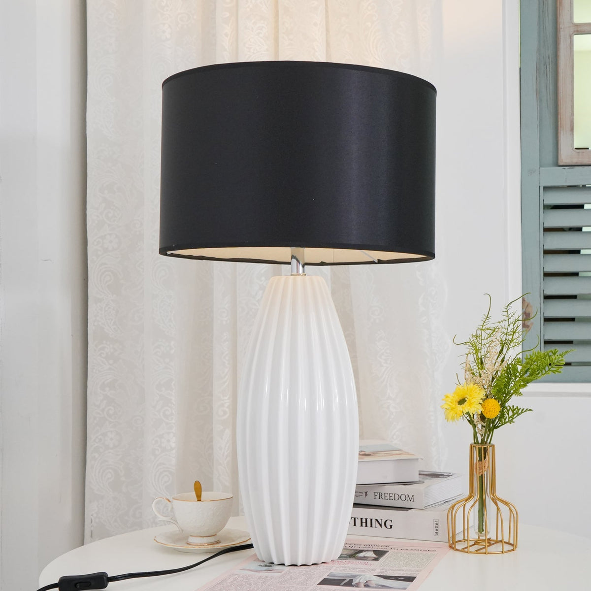 Flute Fabric Table Lamp