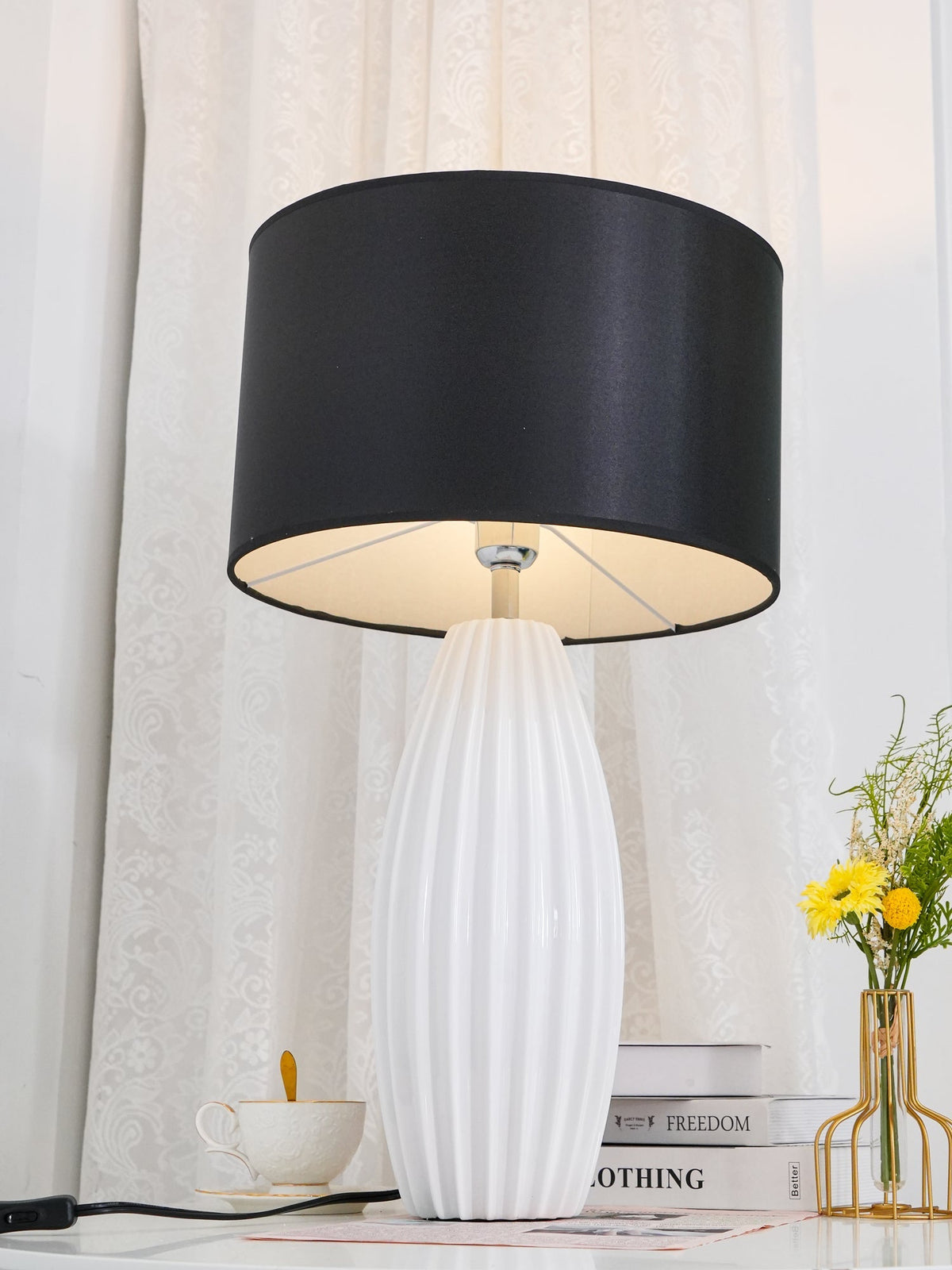 Flute Fabric Table Lamp