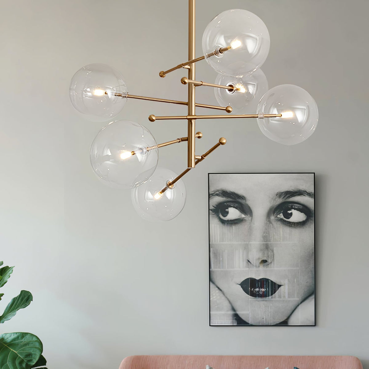 Clear Mobile Chandelier
