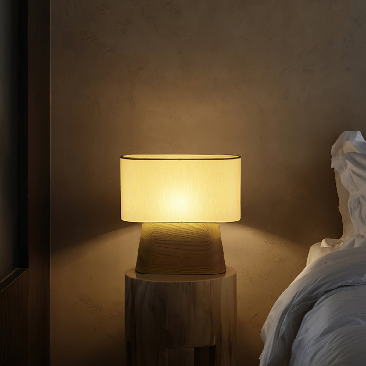 Drum Timber Table Lamp