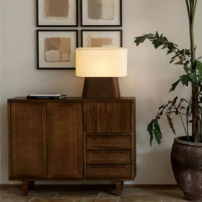 Drum Timber Table Lamp
