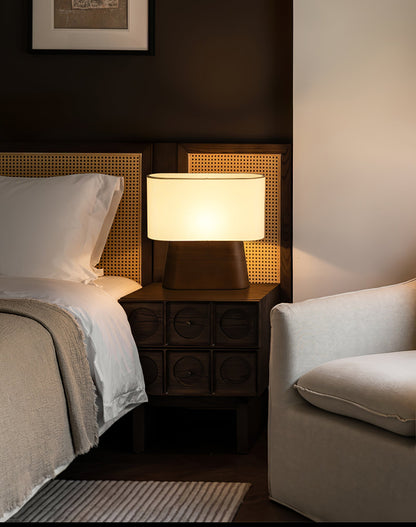 Drum Timber Table Lamp