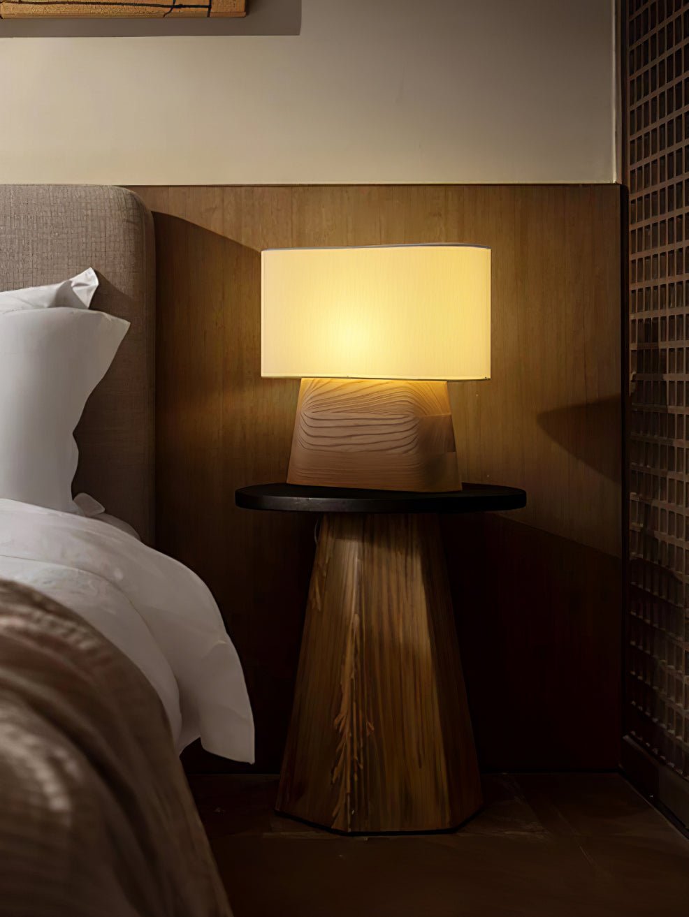 Drum Timber Table Lamp