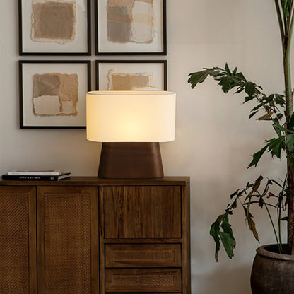 Drum Timber Table Lamp
