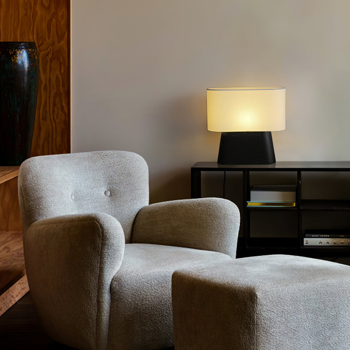 Drum Timber Table Lamp