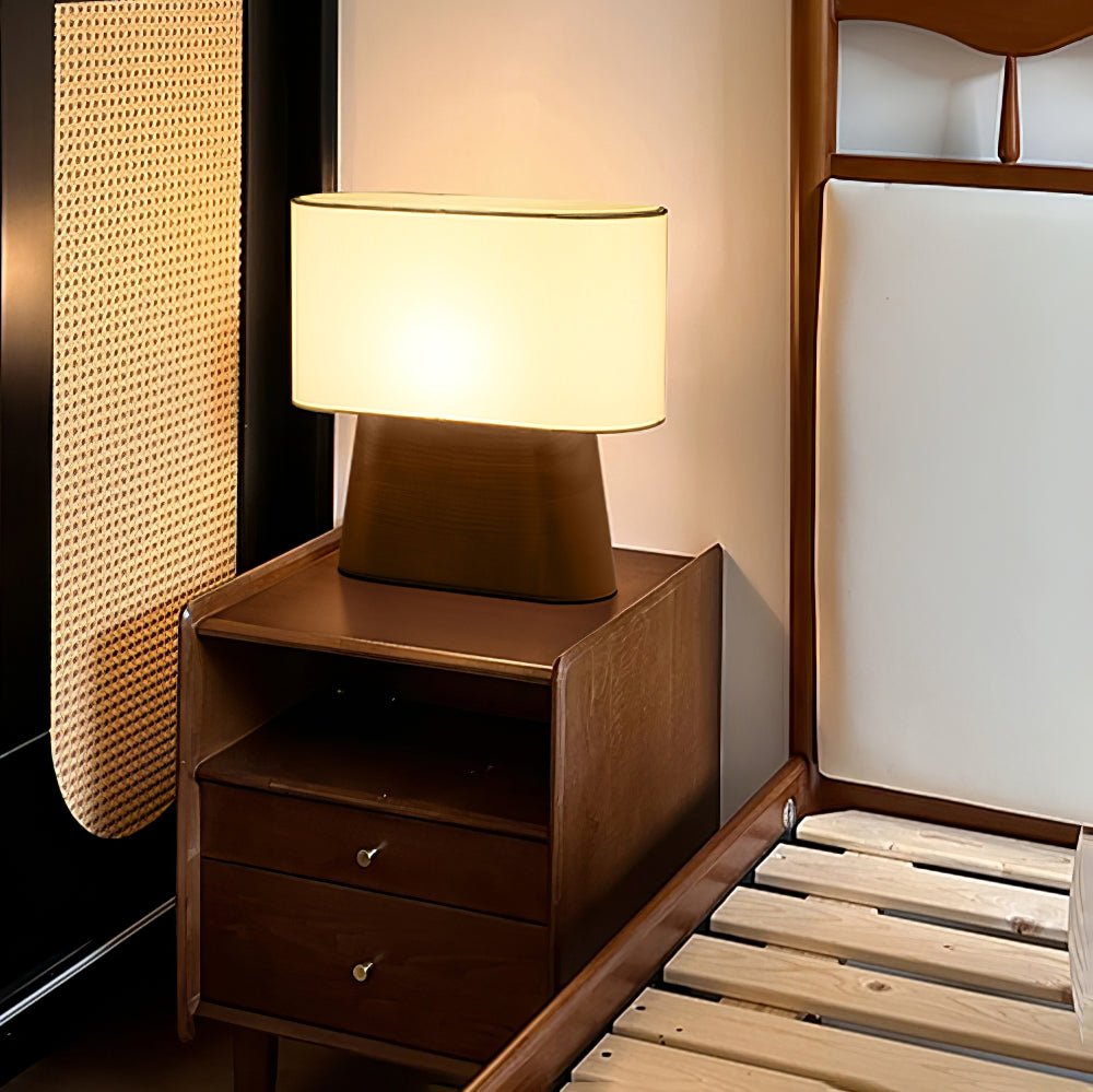 Drum Timber Table Lamp