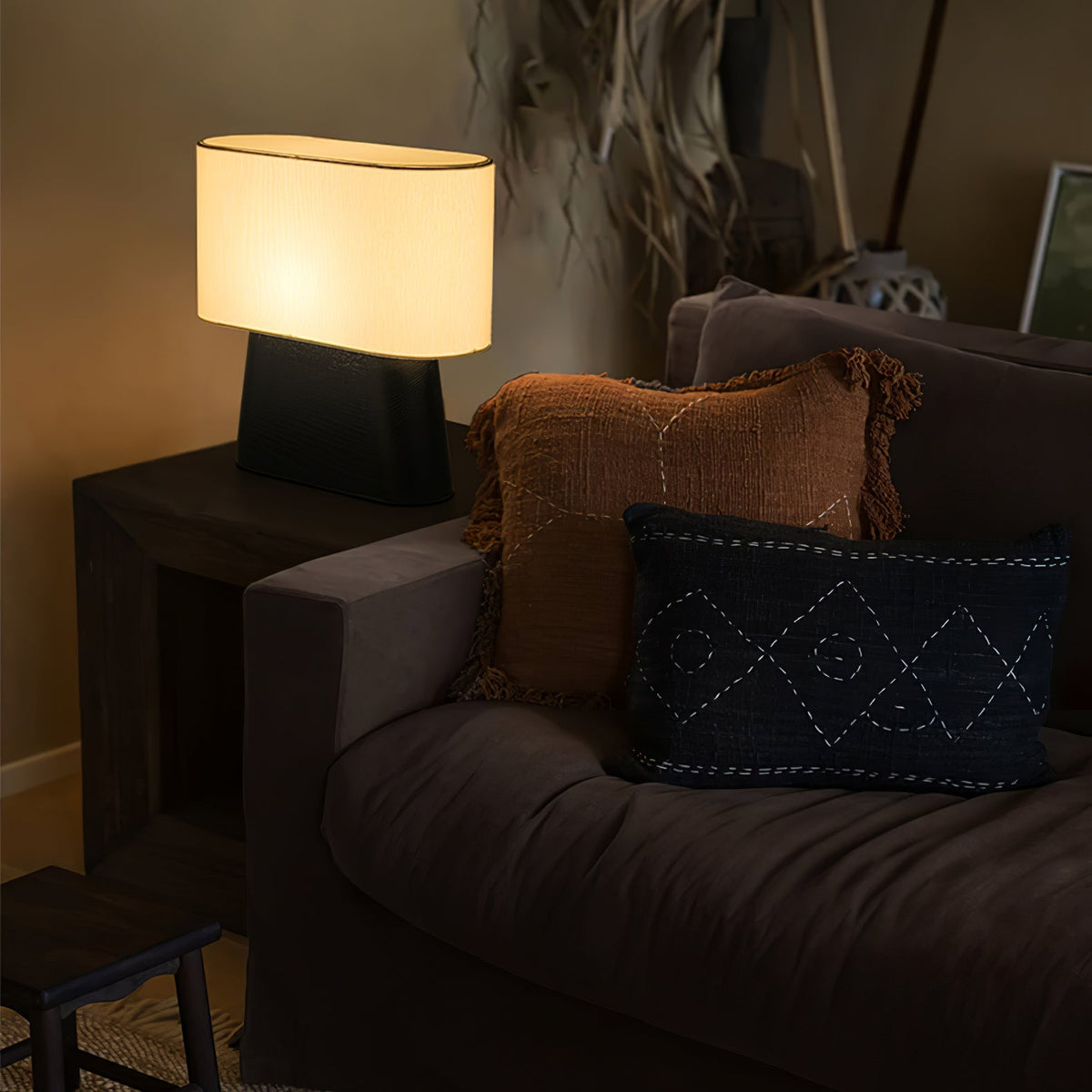 Drum Timber Table Lamp
