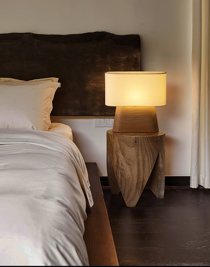 Drum Timber Table Lamp
