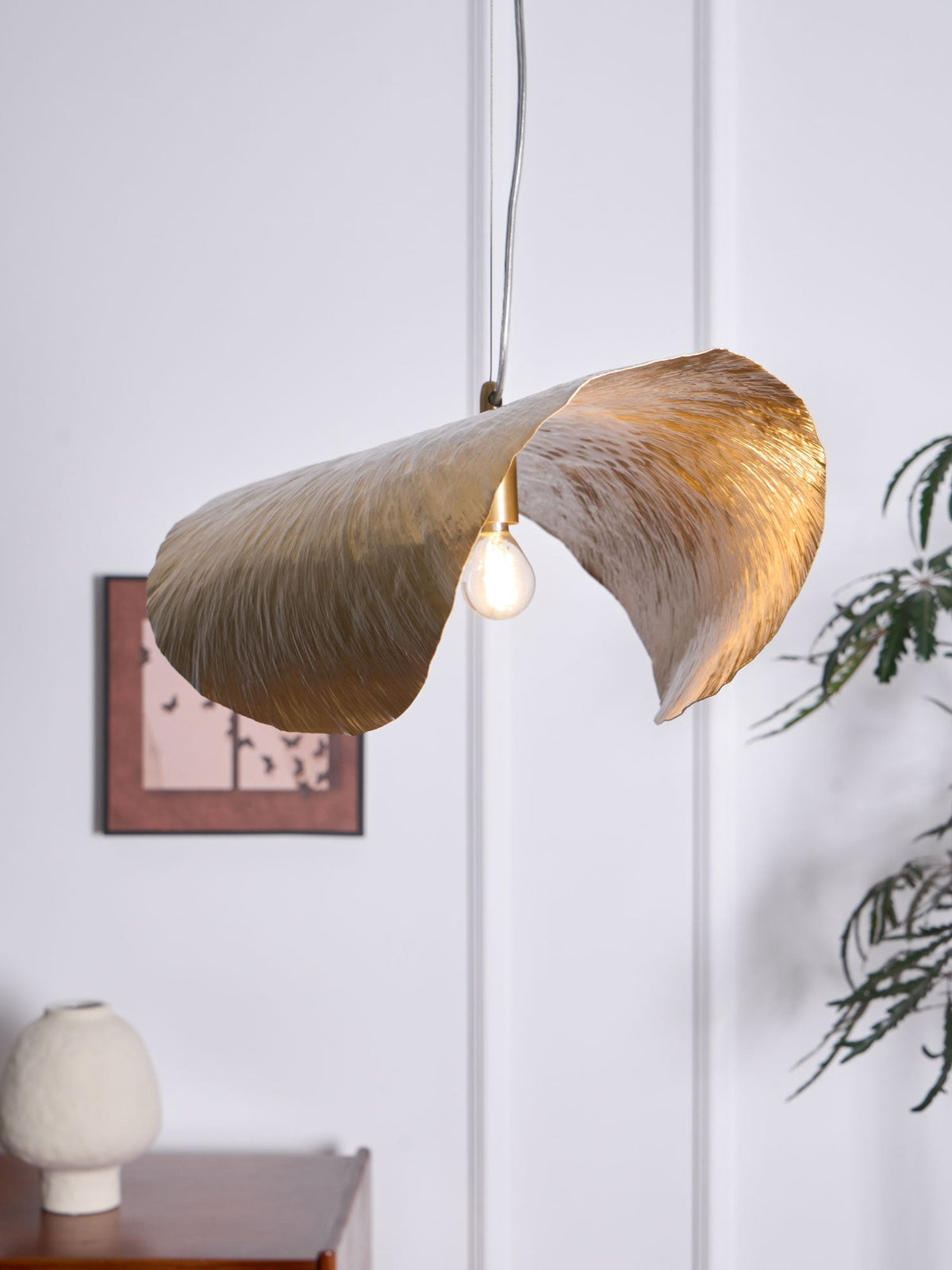 Hammered Fold Pendant Light