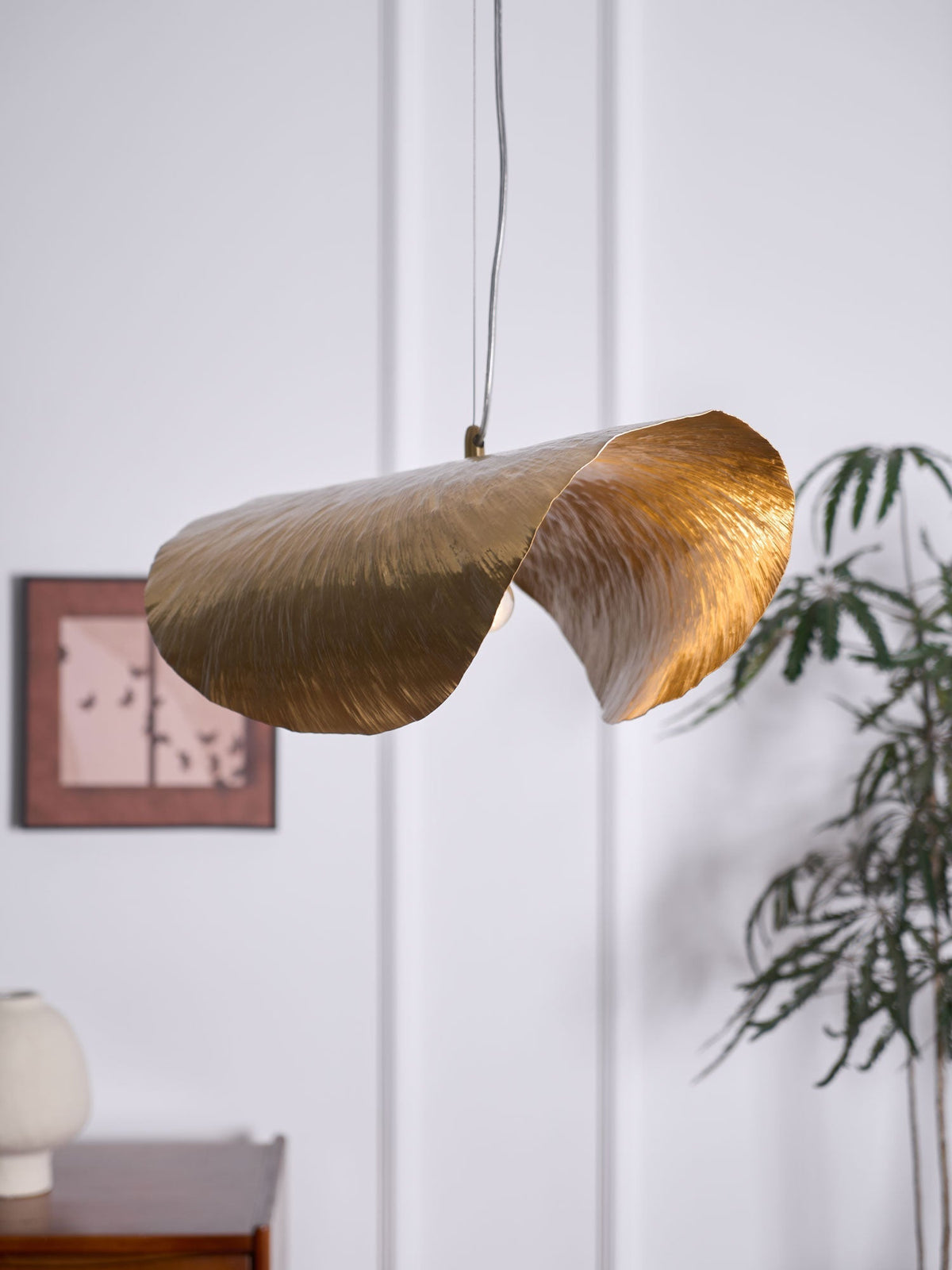 Hammered Fold Pendant Light