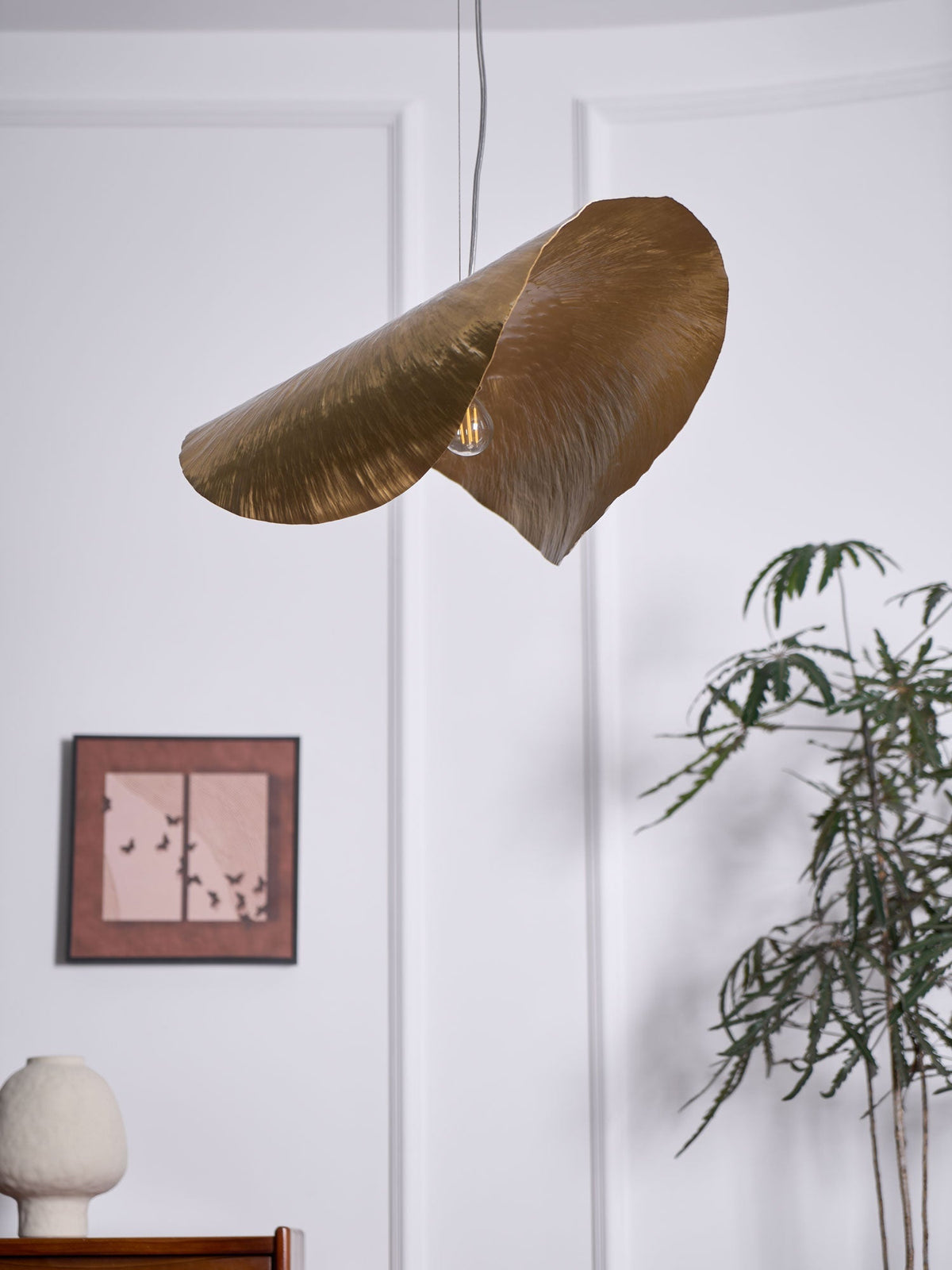 Hammered Fold Pendant Light