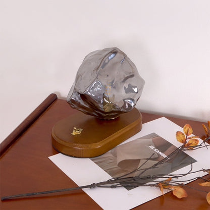 Amber Block Table Lamp