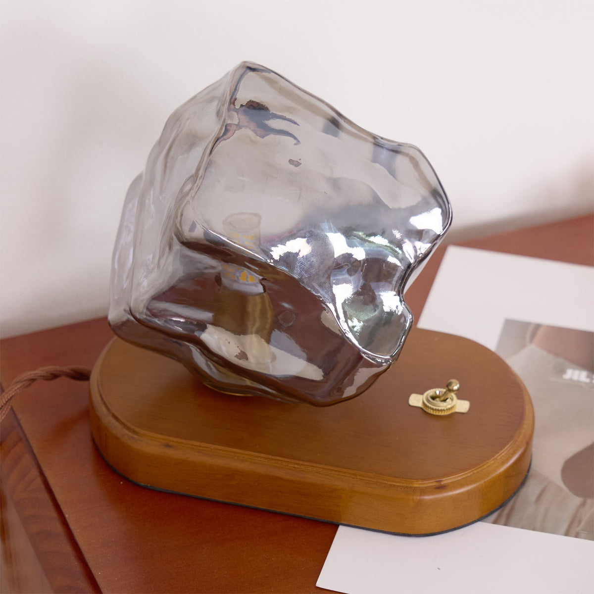 Amber Block Table Lamp