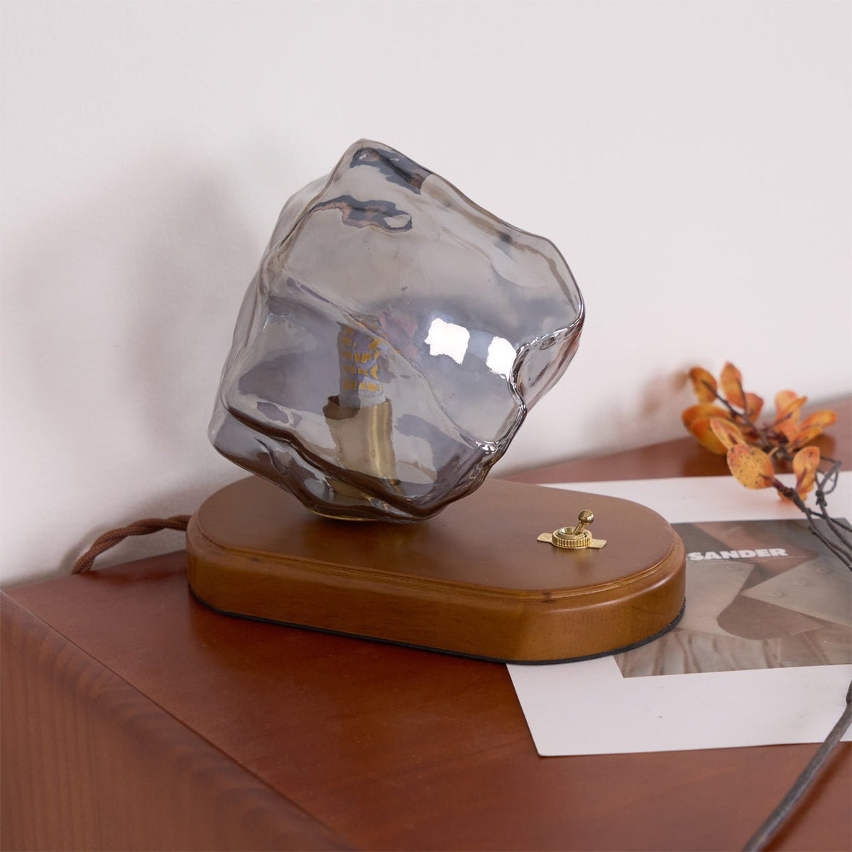Amber Block Table Lamp