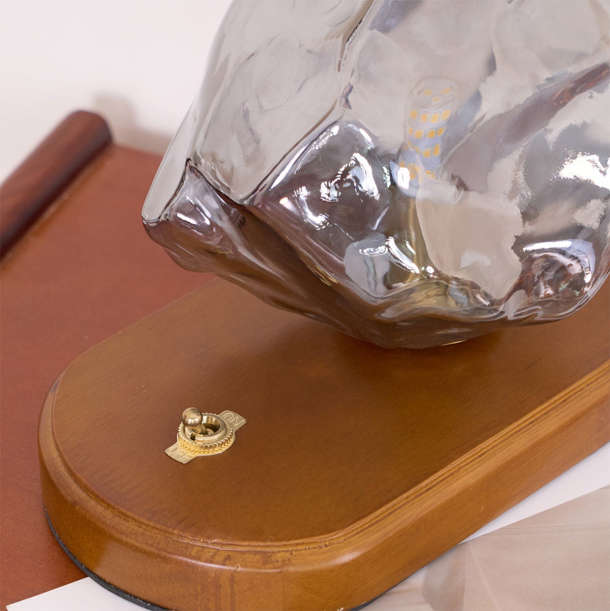 Amber Block Table Lamp