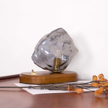Amber Block Table Lamp