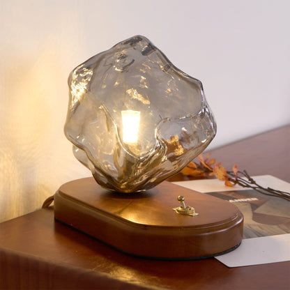 Amber Block Table Lamp