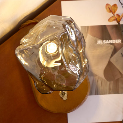 Amber Block Table Lamp