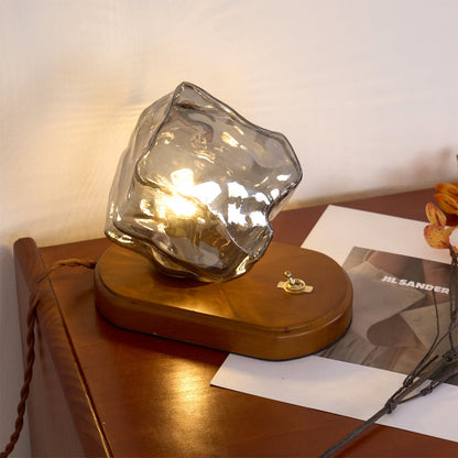 Amber Block Table Lamp