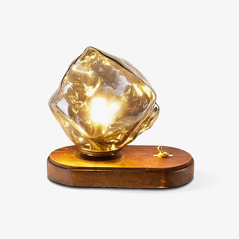 Amber Block Table Lamp