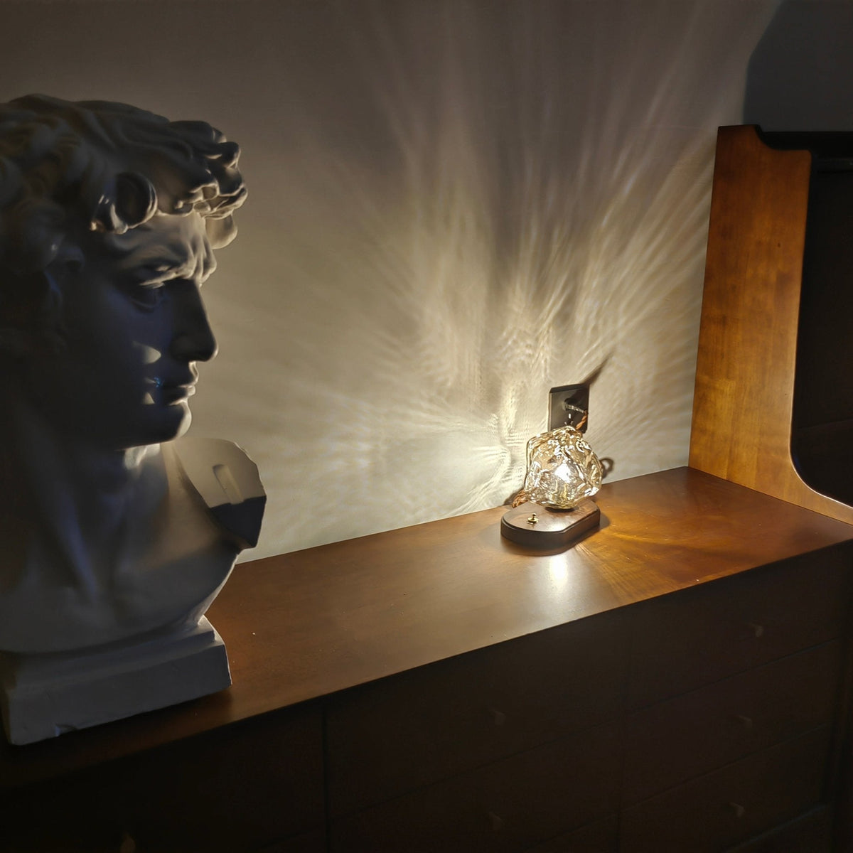 Amber Block Table Lamp