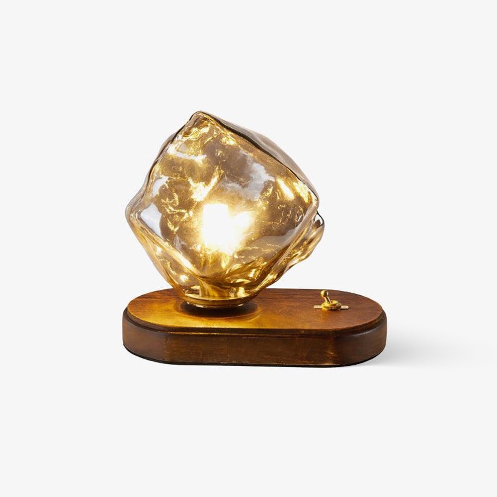 Amber Block Table Lamp
