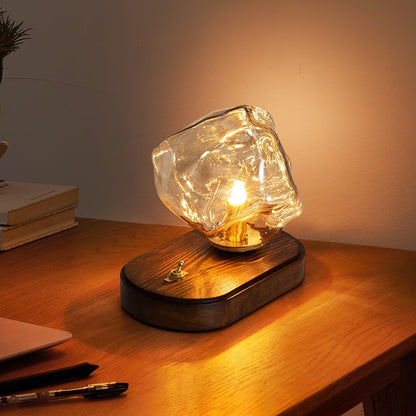 Amber Block Table Lamp