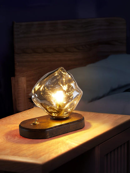Amber Block Table Lamp