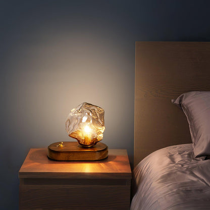 Amber Block Table Lamp
