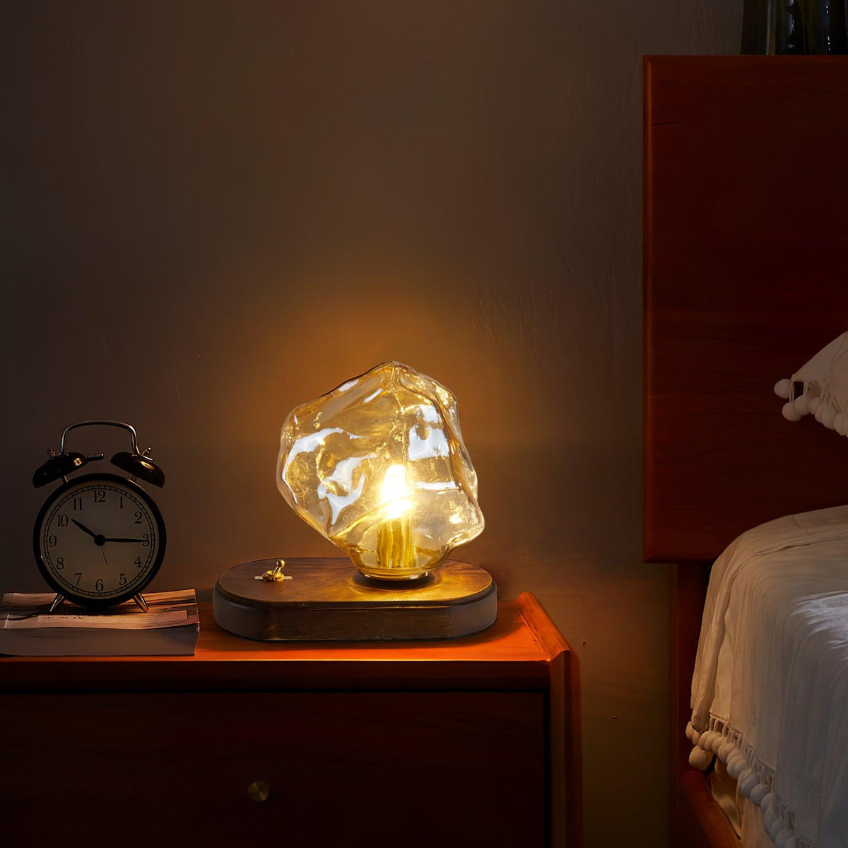 Amber Block Table Lamp