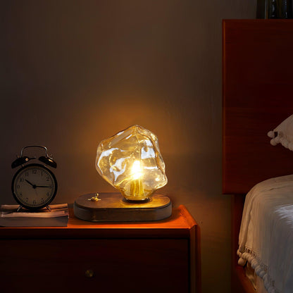 Amber Block Table Lamp