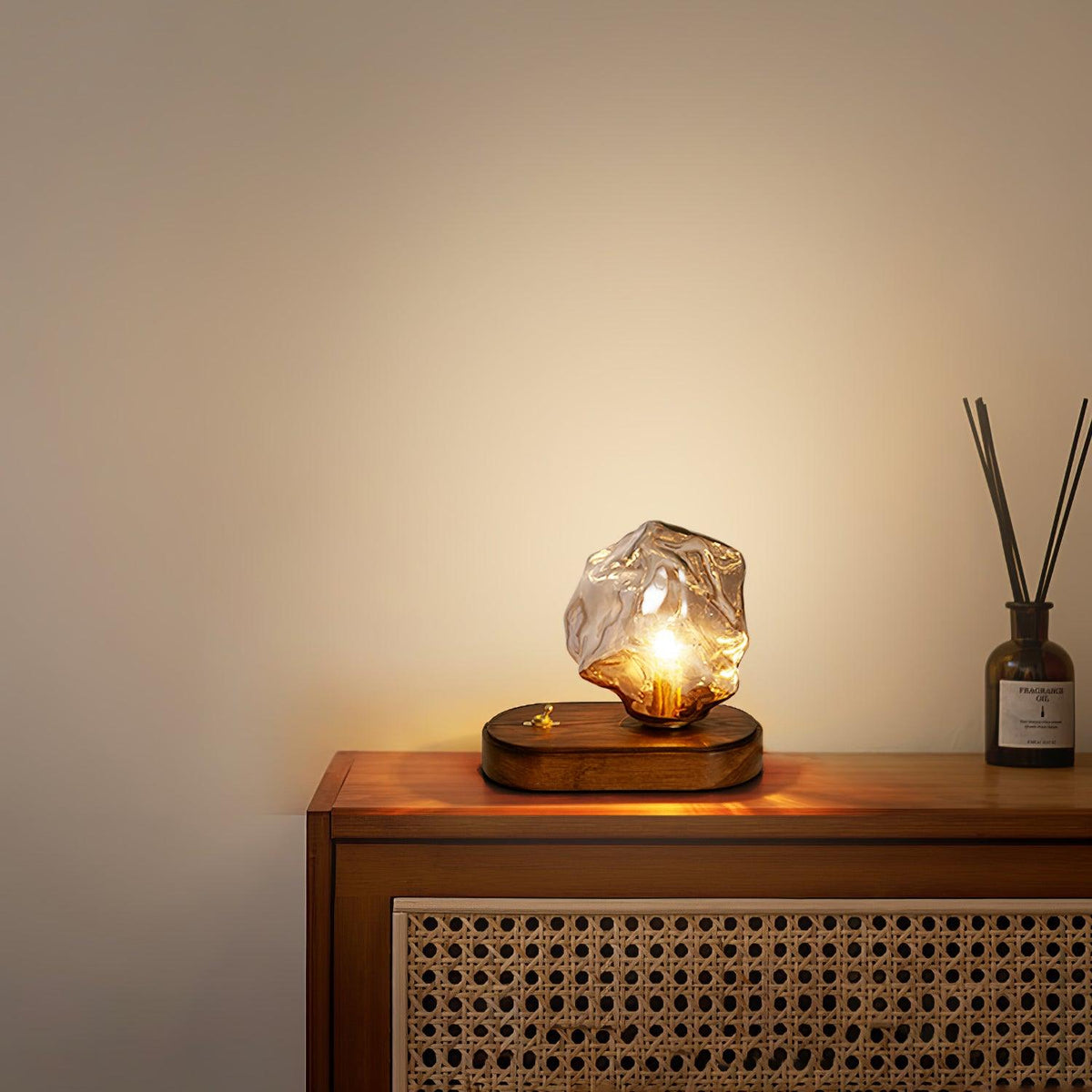 Amber Block Table Lamp