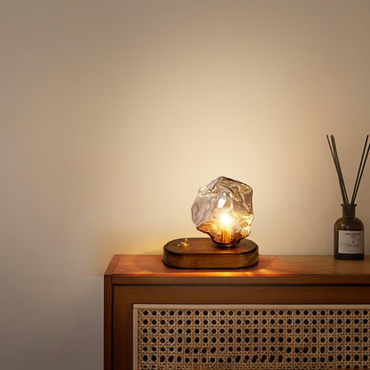 Amber Block Table Lamp