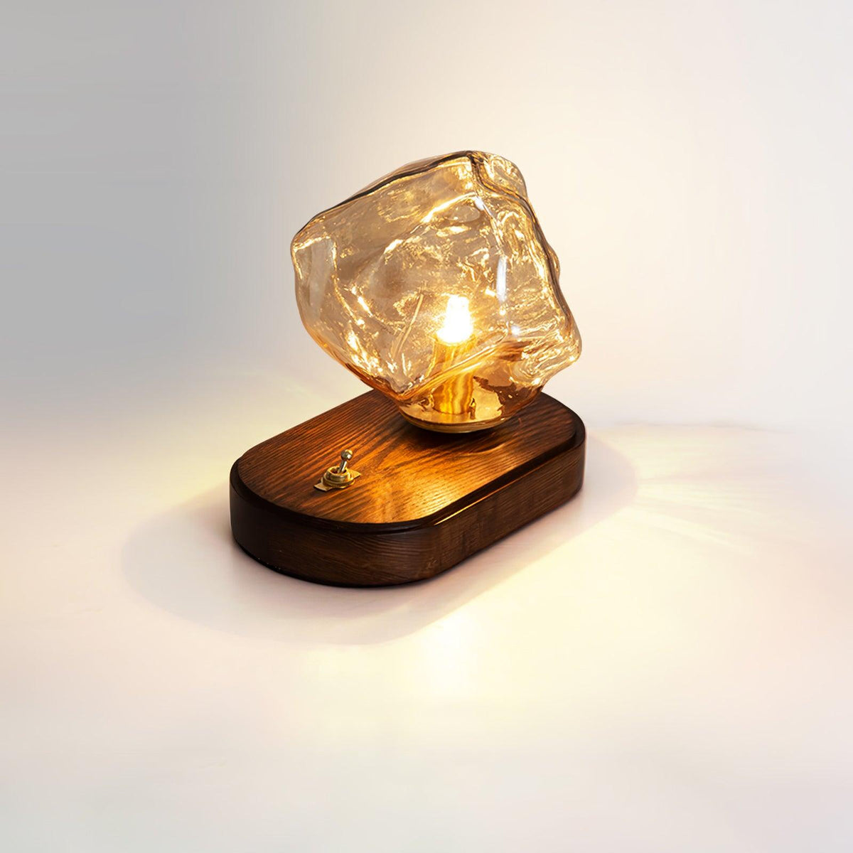 Amber Block Table Lamp