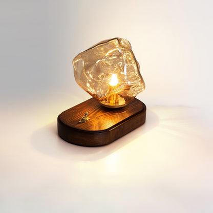 Amber Block Table Lamp