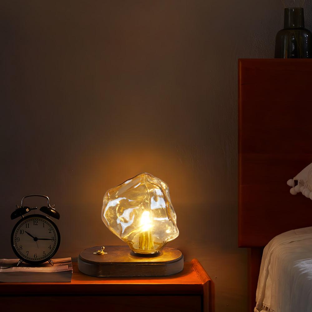 Amber Block Table Lamp