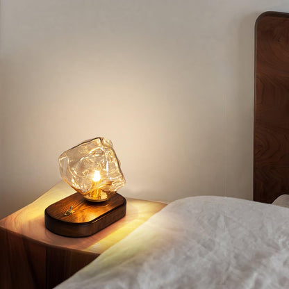Amber Block Table Lamp