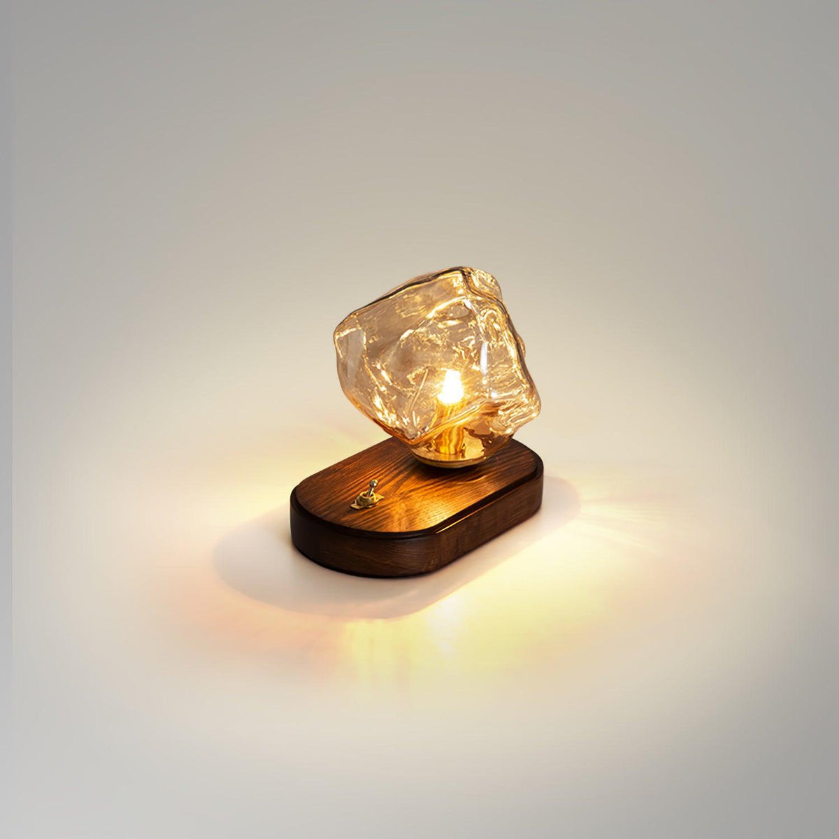 Amber Block Table Lamp