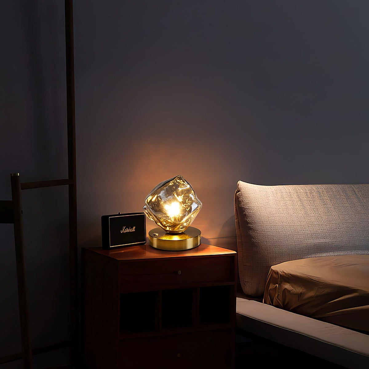 Amber Block Table Lamp