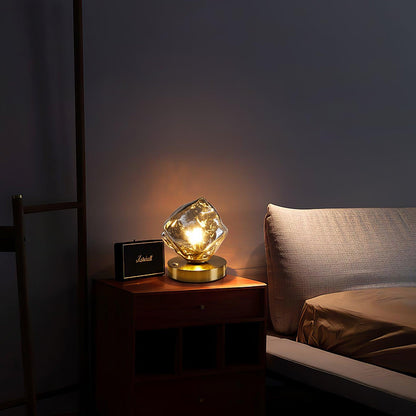 Amber Block Table Lamp