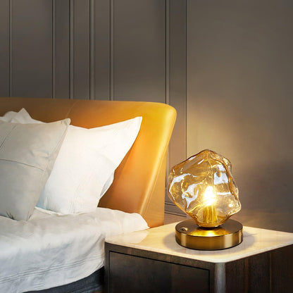 Amber Block Table Lamp