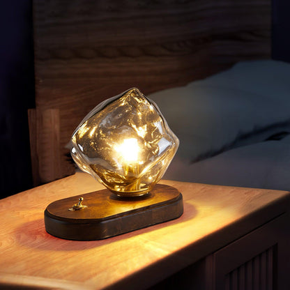 Amber Block Table Lamp