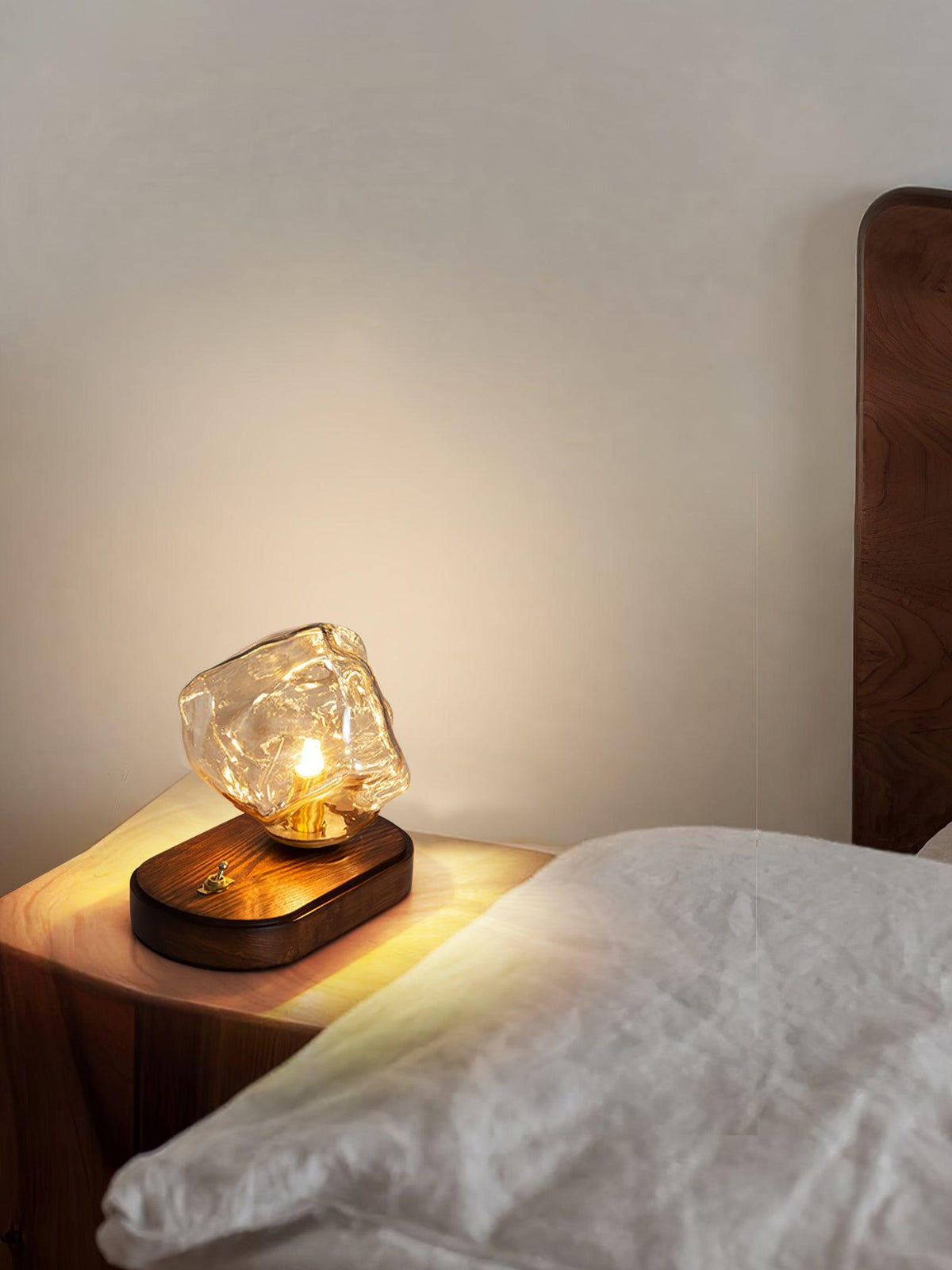 Amber Block Table Lamp