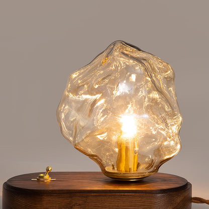Amber Block Table Lamp