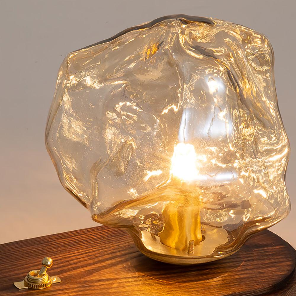Amber Block Table Lamp