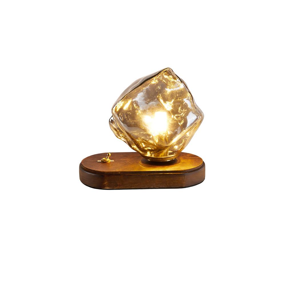 Amber Block Table Lamp