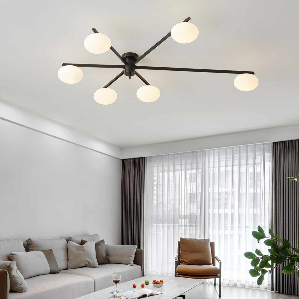Branch Globe Ceiling Light