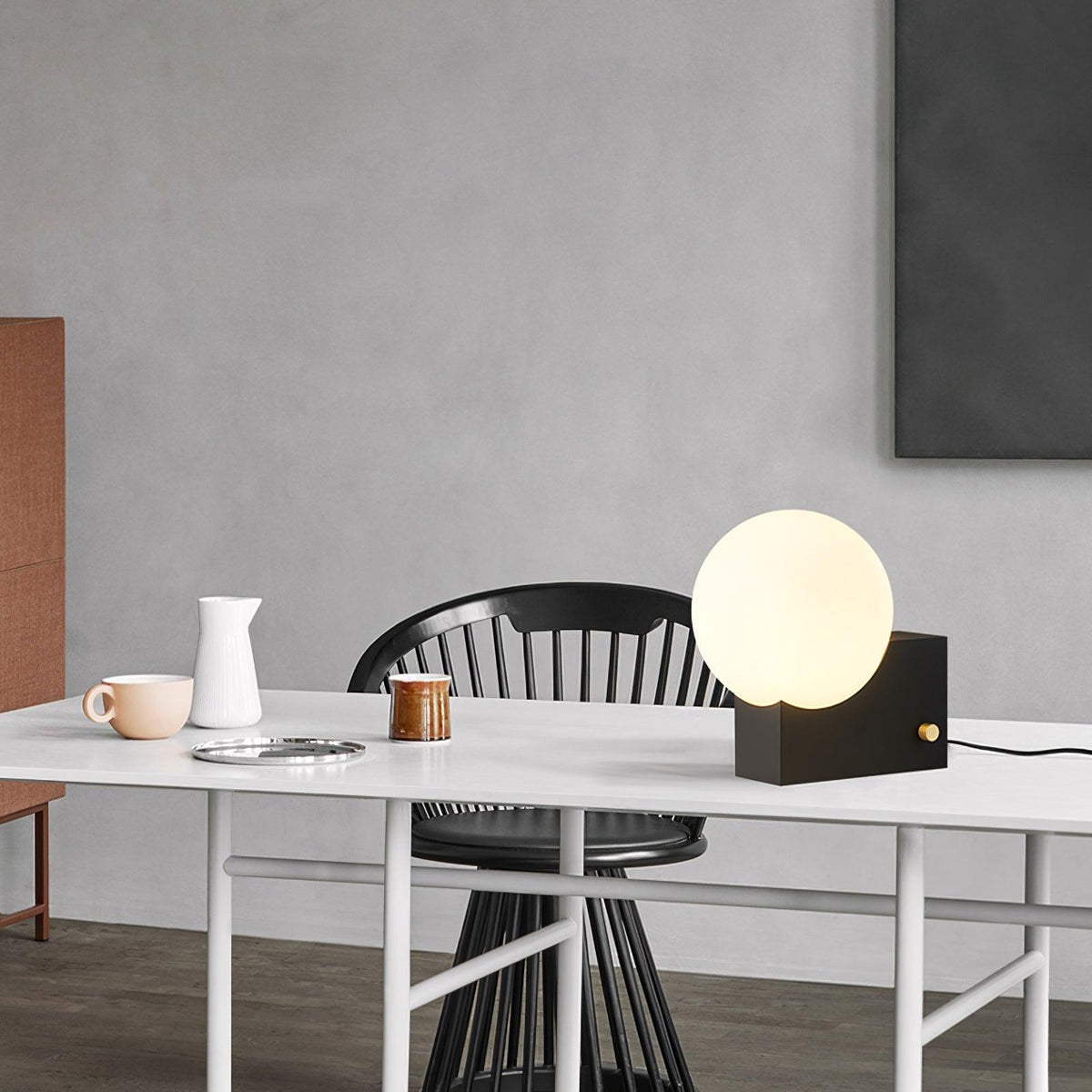 Block Globe Table Lamp